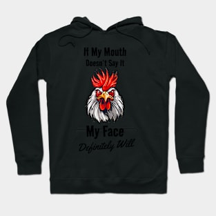 Angry Face Rooster Hoodie